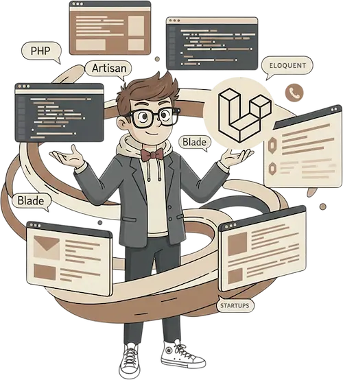 Ilustración de Alberto, desarrollador freelance experto en Laravel en Lanzarote